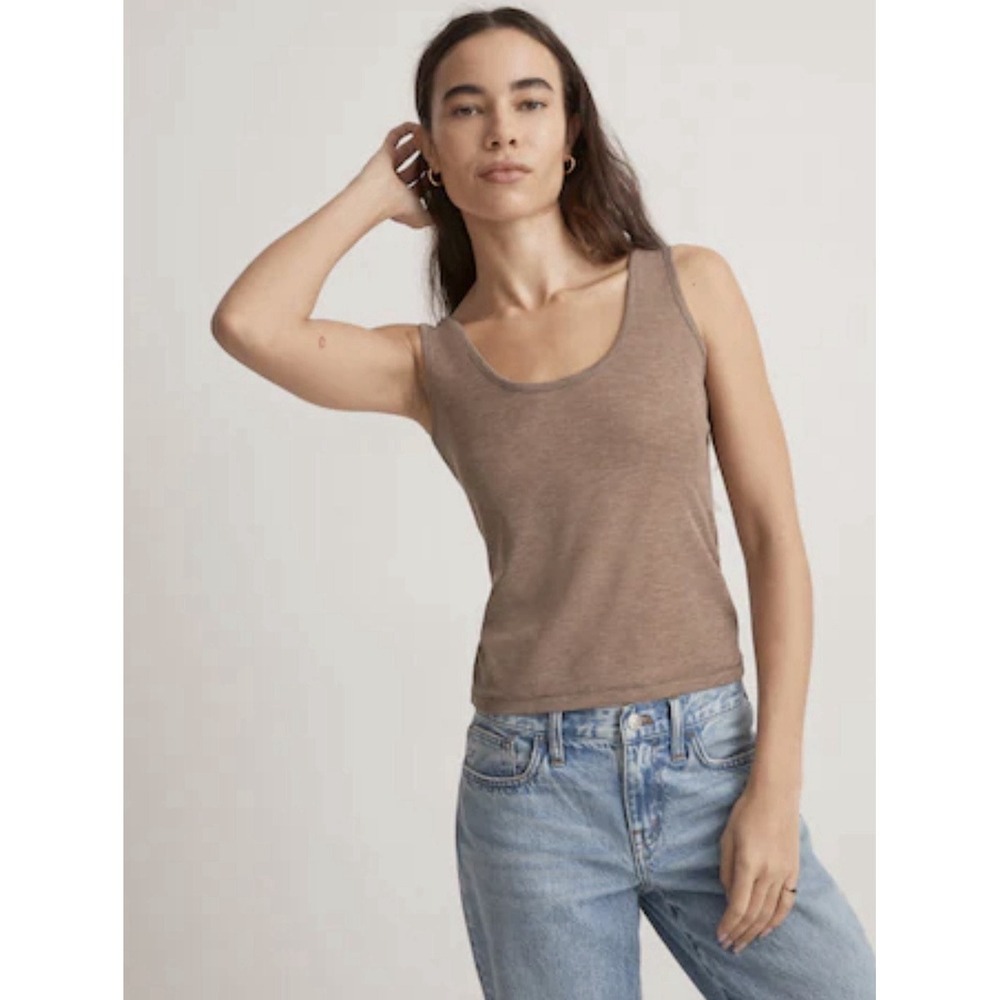 Madewell Women's Tank Top Sz L Casual Beach Summer Beige Comfy